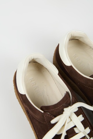 Krahe Palminteri 2 Erkek Hakiki Deri Bağcıklı Kahve-ekru Sneakers