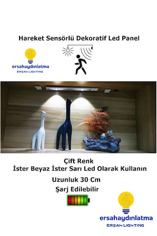 Hareket Sensörlü Şarjlı Led Lamba