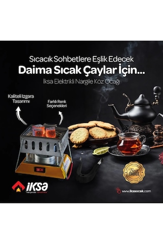 İksa Pratik Kullanım Elektrikli Nargile Köz Ocağı -  Kırmızı