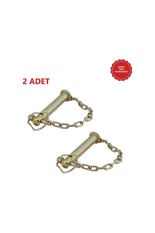 Zincirli Hidrolik Ortakol Pimi 13 Cm-19 Mm-2 Adet