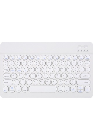 Bt Klavye Şarj Edilebilir Sessiz Çoklu Sistem Uyumluluğu Çok Fonksiyonlu Tuş Uyumluluğu Bt Klavye + Usb Kablo Beyaz