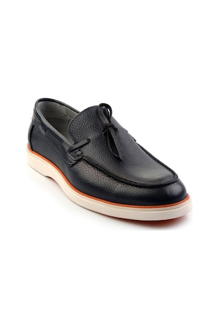 Bambi Lacivert Leather Erkek Loafer Ayakkabı E01054182440 Lacivert