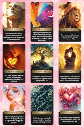 Kalbin Bağlantıları / 90 Adet Açıklamalı Tarot Kehanet Kartı