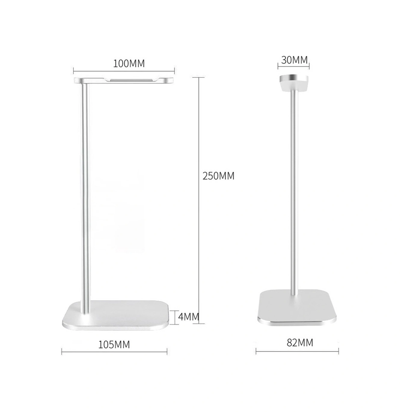 Moveevo Alüminyum Kulaklık Tutucu - Dayanıklı, Kayma Engellici, U-şekilli Tasarım, Ev/ofis/stüdyo Kullanıma Uygun, Pembe