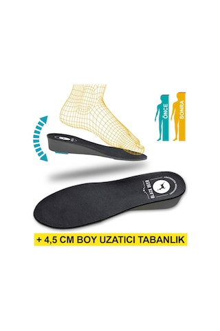 Black Deer Extender 4.5 CM Siyah Boy Uzatıcı Tabanlık - Siyah