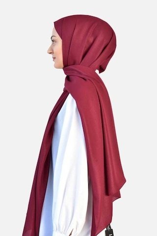 Burden Ipek Janjan Krep Şal Bordo