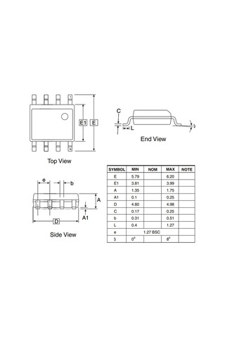 Attiny85-20su Smd 8-bit 20mhz Mikrodenetleyici Soıc-8
