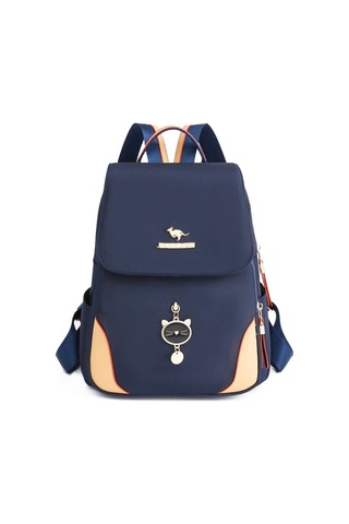 Lichen Kadın Moda Yönlü Naylon Sırt Çantaları Su Geçirmez Büyük Siyah