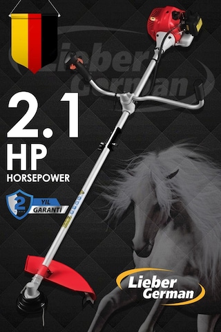 Lieber German LGC9900 Yan Tipi Benzinli 2X Çapalı Çim Biçme Tırpanı