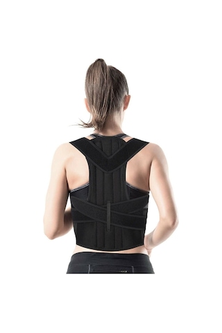 Kamburluk Önleyici Balenli Bel Ve Sırt Dik Duruş Korse Bel Omuz Postur Spor Ortopedik