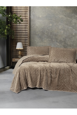 Cotton Box Softnest Çift Kişilik Yatak Örtüsü Boleta Bej Bej
