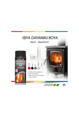 Motip Isıya Dayanıklı Yanmaz Gümüş Gri Sprey Boya 400 ML