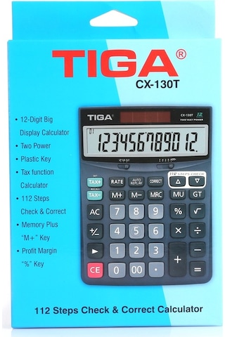 Tiga CX-130T 12 Hane Fonksiyonlu Hesap Makinesi