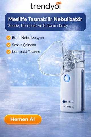 Nebulizatör Şarjlı Taşınabilir Mini Buhar Makinesi Br-mn199 Sessiz Cep Tipi I Mesh I Buhar Makinesi