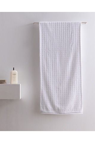Madame Coco Grenat Pamuklu Banyo Havlusu - Beyaz/lacivert - 70x140 Cm 8684427297575 Çok Renkli