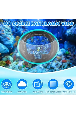 Zyzqstore Oval Dalış Maskesi Spearfishing Maskesi Klasik Retro Tarzı Çok Renkli Model Çok Renkli