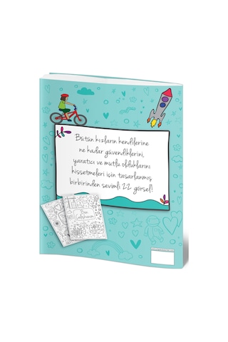 Kendime Güveniyorum, Cesurum, Güzelim Kızlar İçin Boyama Kitabı