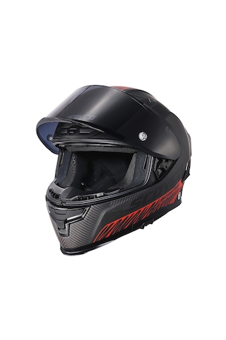 Motoanl Full Face Ce Yüksek Güvenlikli Motor Kaskı Freedom Edition Siyah Kırmızı