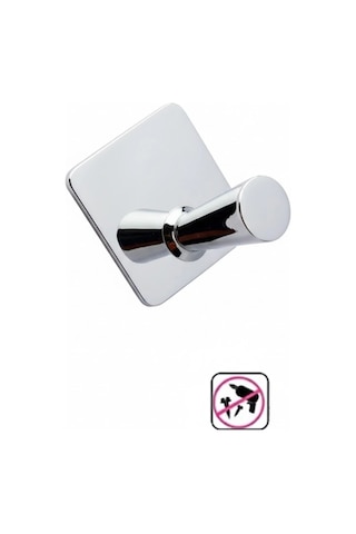 Glare Konik Kendinden Yapışkanlı Askılık Tekli Krom 4 Lü Paket Krom