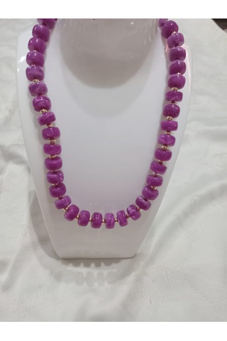 Mor Silindir Kolye Mor