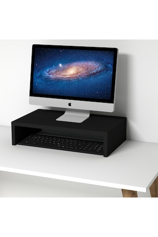 Emkawood Marry50 Monitör Yükseltici Laptop Standı Siyah