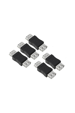5 Adet - Usb Dişi Dişi Çevirici Adaptör - Usb Dişi Uzatma Ek