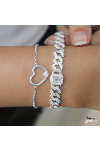 925 Ayar Gümüş Baget Gurmet Bileklik N11.2709