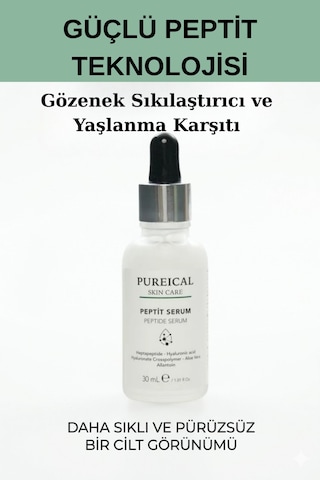Pureical Peptit Serum, Kırışıklık Karşıtı, Anti Aging Cilt Sıkılaştırıcı Serum30 Ml