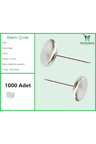 Alarm Etiketi Çivisi Metal Başlı 1000 Adet