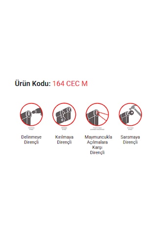Kale Tüpten Şifreli Mandallı Silindir 90mm 30-10-50 Sarı