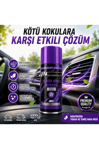 Klima Koku Giderici Bombası 150 Ml - Araç İçi Koku Giderici, Klima Temizleyici, Kalıcı Ferahlık Jeune Mor Koku