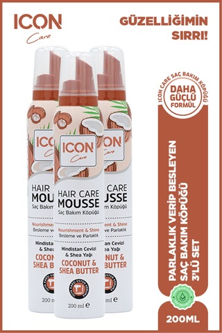 Icon Saç Bakım Köpüğü Coconut & Shea Butter 3'lü Set