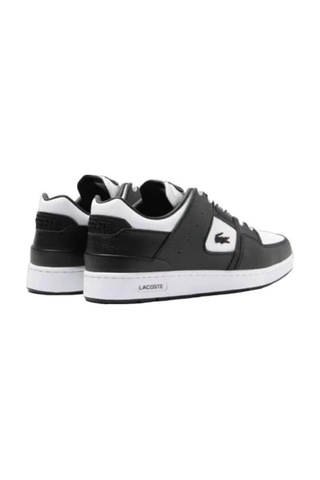 Lacoste Court Cage Leather Mens Sneaker Hakiki Deri Erkek Günlük Spor Ayakkabı Siyah Siyah