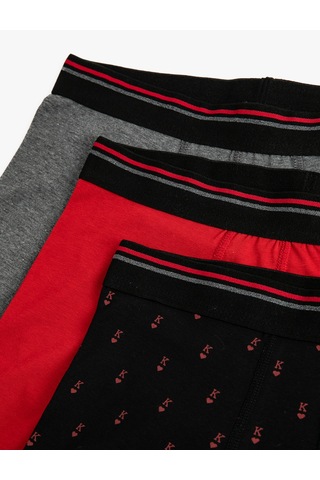 Koton 3'lü Boxer Seti Oyun Baskılı Çok Renkli Siyah 4slm90003mk Siyah