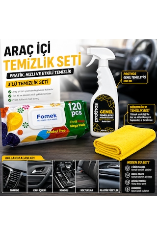 Nya Group 3'lü Oto Iç Temizlik Ve Bakım Seti 1 Nya Group 3'lü Oto Iç Temizlik Ve Bakım Seti 1