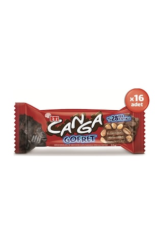 Canga Yerfıstığı Kaplı Kakaolu Kremalı Gofret 34 G X 16 Adet