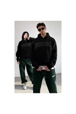 Zaee Zaeestudıo Renge Renk Baskılı Oversize Sweatshirt siyah