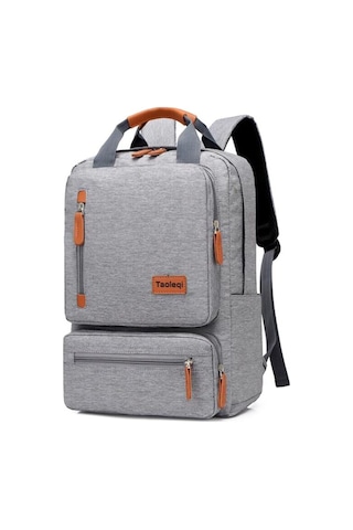 Taoleqi T608 Laptop Notebook Sırt Çantası Açık Gri