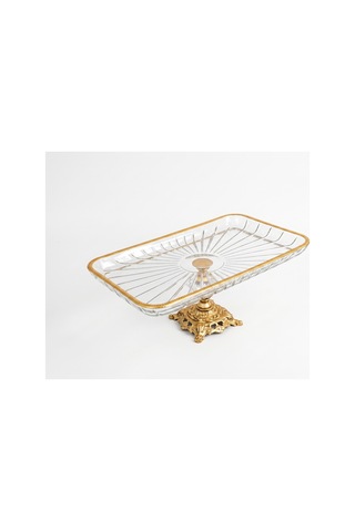 Premium Kristal Kesim Görünümlü Gold Ayaklı 5'li Sunumluk Ve İkram Seti Lüks Çeyiz Ve Yeni Ev Hediyesi Sofra Estetiği Tasarımı Beyaz