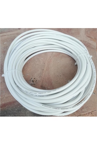 Birikim 3x1.5 Tam Bakır Ttr Kablo 10 Metre Beyaz