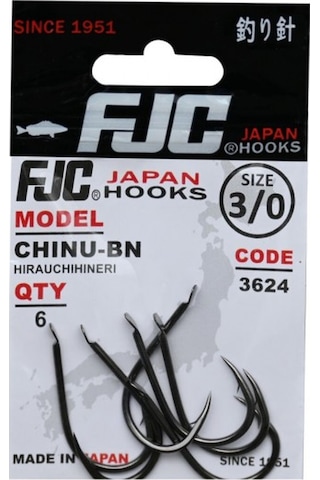 Fjc 3624 Chınu Hırauchıhınerı No:1/0 Black Nıkel 9 P. Olta İğnesi