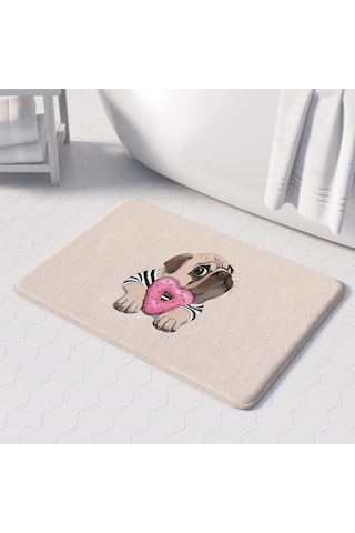 Sevimli Tasarımlı Mikrofiber 2'li Takım Banyo Paspası, Kaymaz Taban, Makinede Yıkanabilir 40x60 50x80 Sku: Smg8690010234742 21 x 21