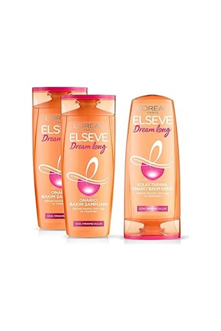 Elseve Dream Long Onarıcı Bakım Şampuanı 2 x 360 ML + Saç Kremi 360 ML