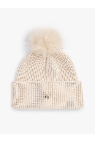 Tommy Hilfiger Tommy Hılfıger Kadın Bere Aw0aw16848-aa8 Krem
