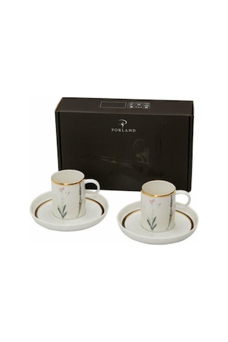 Porland 04ALM005323 Botanical Kahve Takımı 4 Parça