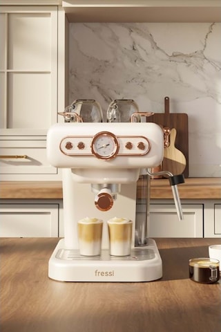 Fressi EM-01 Ristretto Süt Köpürtücülü 20 Bar Basınçlı Espresso Latte Cappuccino Americano Makinesi 1.2 L