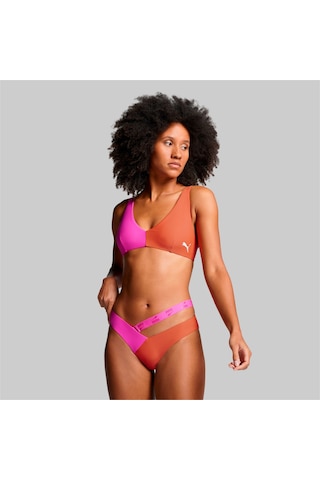 Puma Swım Colourblock Kadın V-kesim Bikini Altı 938071 01 Kahverengi