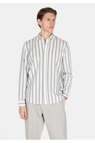 Colin's Colins Regular Fit Shirt Neck Çizgili Erkek Yeşil Uzun Kol Gömlek Cl1073562 Cl1073562 Q1.v1 Fgr Yeşil