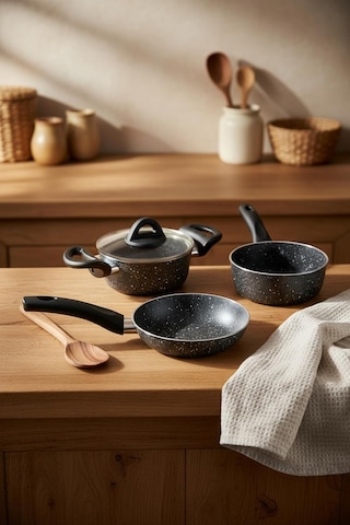 Lexroo Sakura 5 Parça Tencere Seti Gri