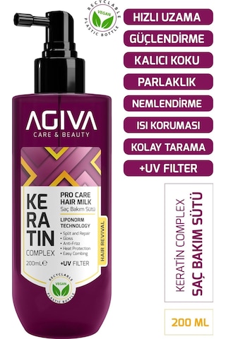Agiva Keratin Saç Bakım Sütü 200 ML
